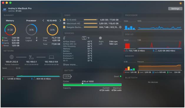 iStatistica software for mac temperature monitor 