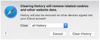 clear history in safari