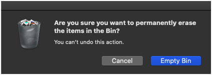 how to empty the trash on Mac