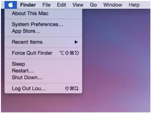 Mac Logout option