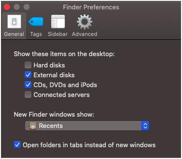 finder preferences setting