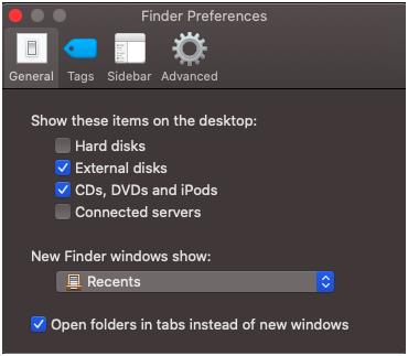 finder preferences setting