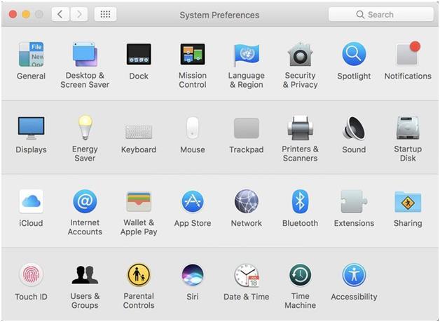 system preferences on mac