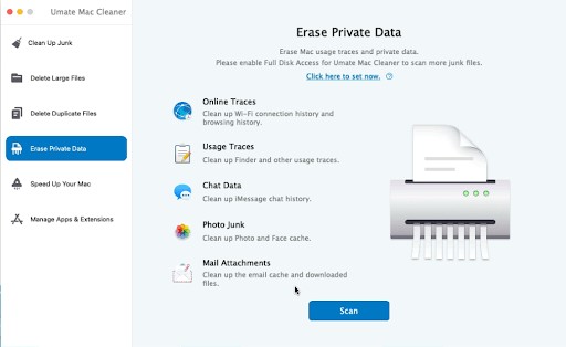 erase private data