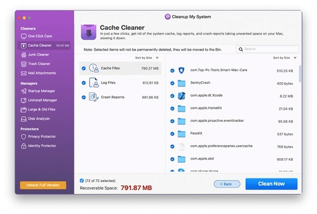 Cache Cleaner - Cleanup My System