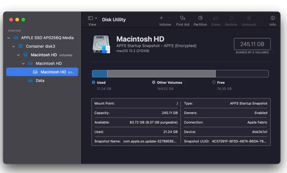 Disk Utility- Disk Repair for mac