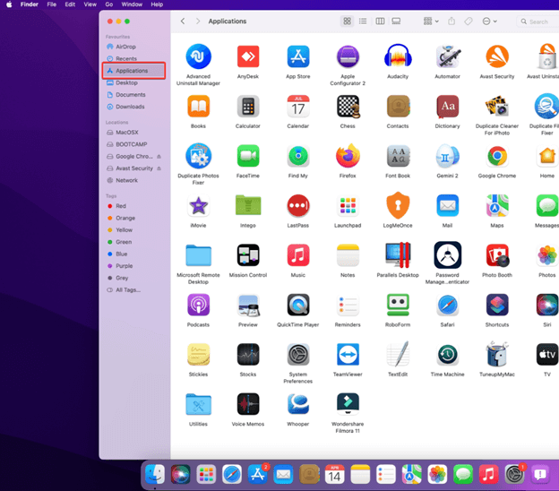 Applications on Mac