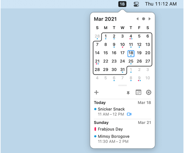 Itsycal - Calendar Apps for mac