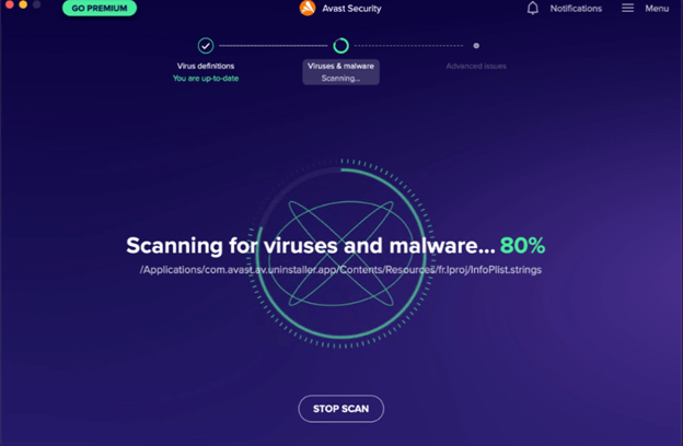 Scanning virus and malware