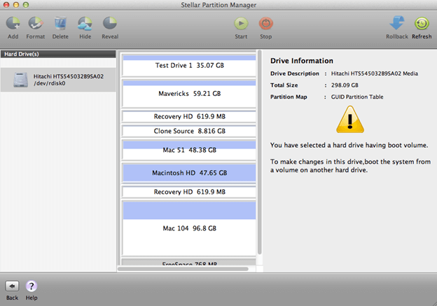 Stellar Partition Manager - Disk Partition Software for mac