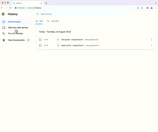 Chrome History