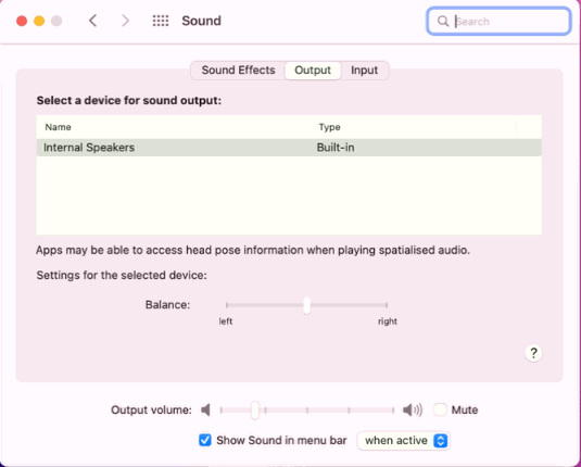 Sound Output On Mac