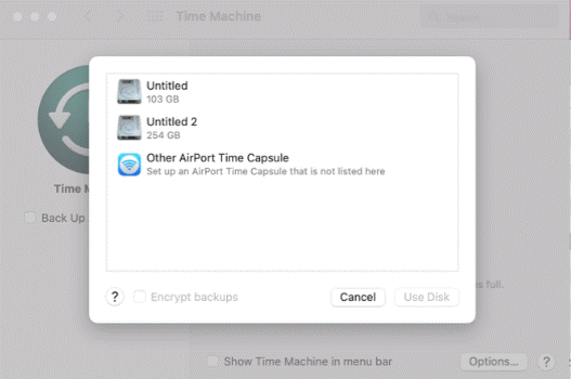 Time Machine Backup