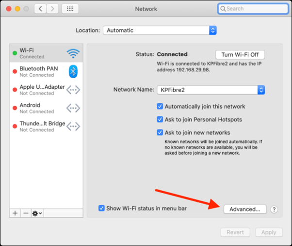 Advanced Setting of Network