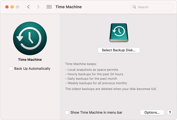 Time Machine - Bootup Your Mac