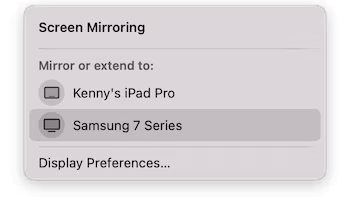 Screen mirroring With Samsung 7