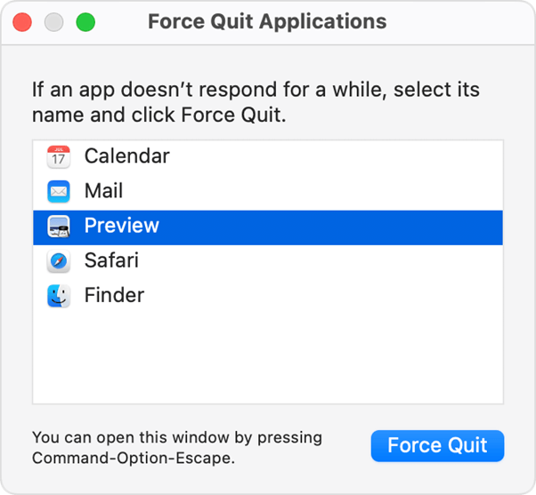 Force Quit Applications - Preview