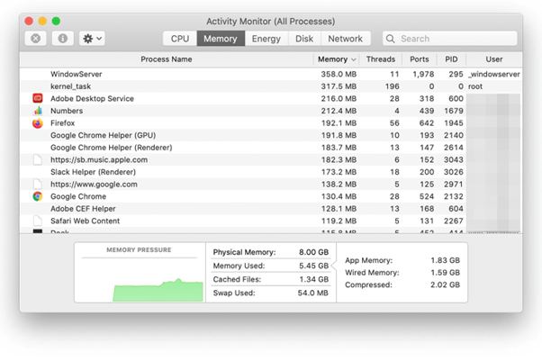 Activity Monitor process