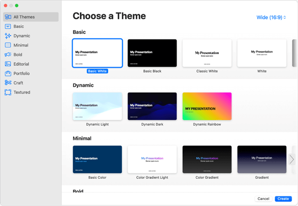 Choose a Theme