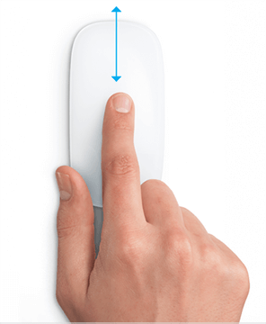 one finger scroll on macbook with mouse