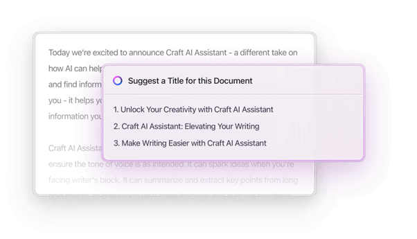 Craft - AI Writing Tool