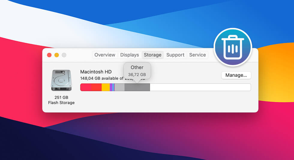 How to delete other storage on mac