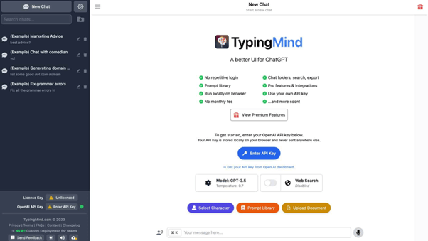 Typingmind - AI Writing Tool