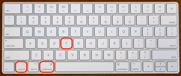 Keyboard shortcut to exit full screen