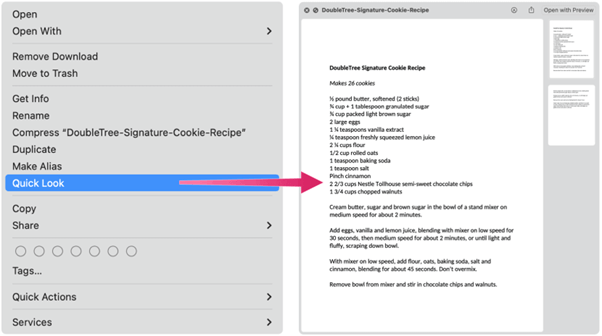 PDF Quicklook on mac