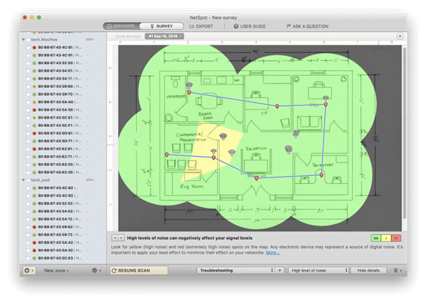 Netspot to check external interference