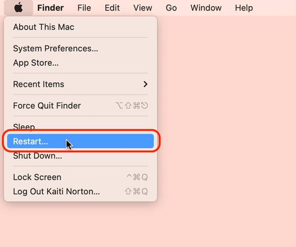 Restart Your MacBook