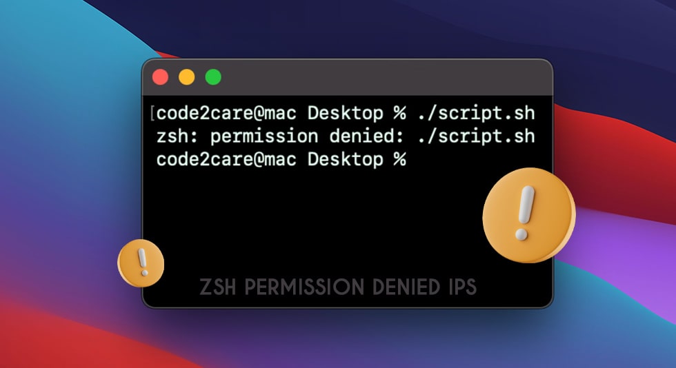 Zsh Permission Denied