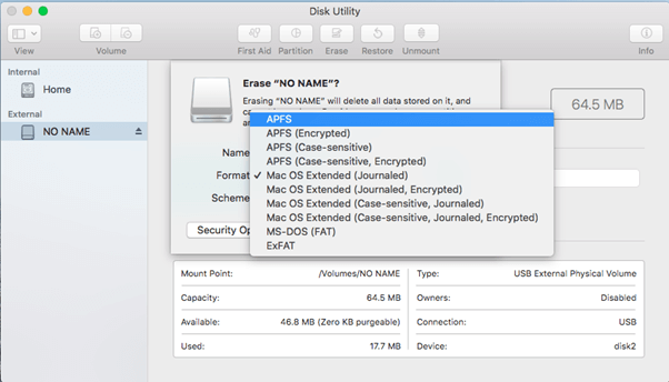 reformat external hard drive Mac