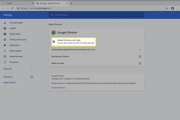 About Google Chrome